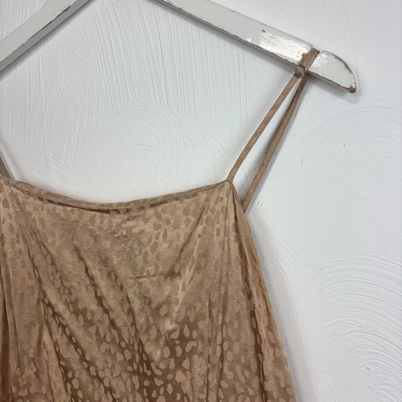 Forever 21 Mini Dress Gold Tone Sleeveless Short Sexy Date Party Womens Slip L - Picture 2 of 6